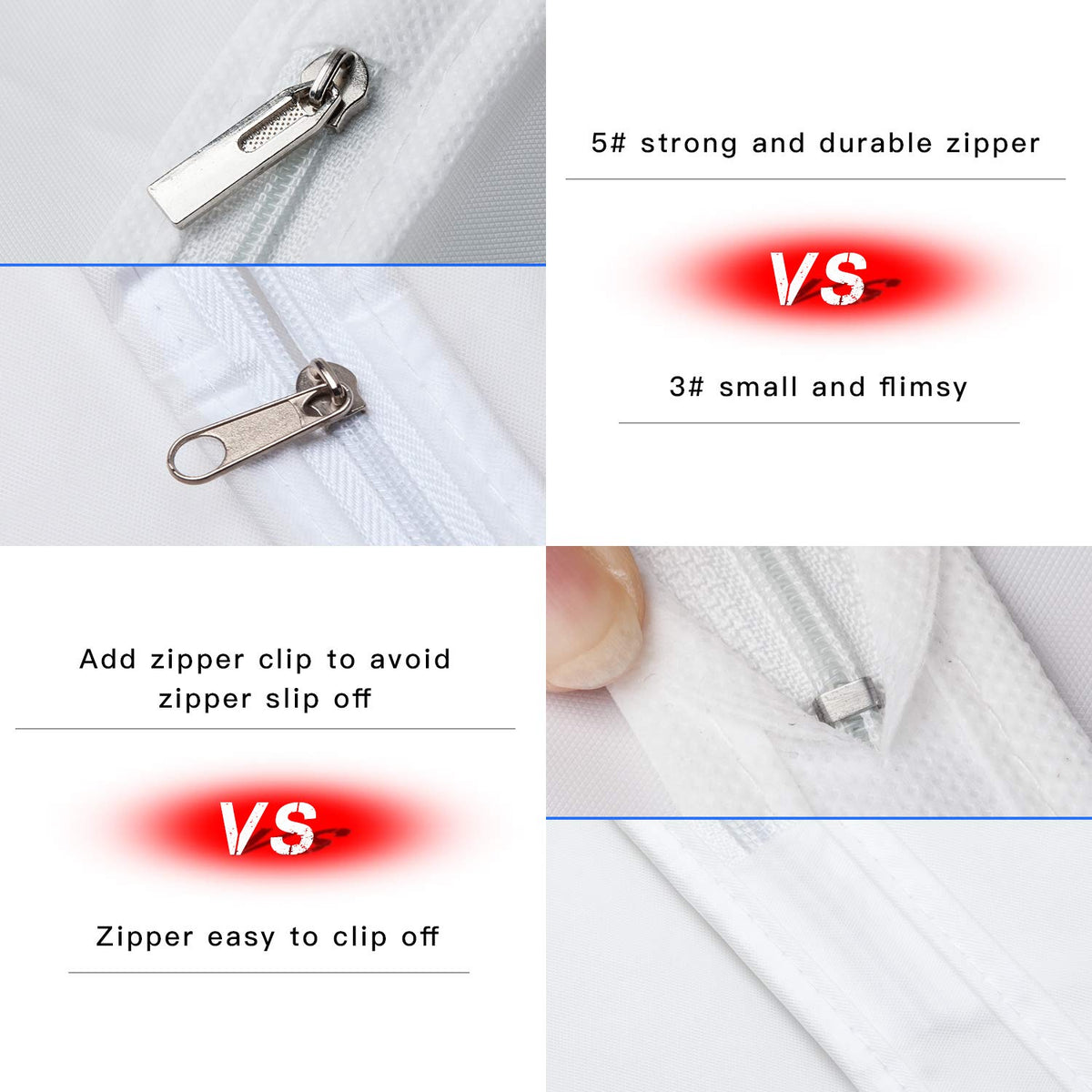 Univivi Hanging Garment Bags, 60 inch Suit Bags for Storage Set of 12, PEVA Moth-Proof Breathable Dust for Long Dress Wedding Dress Bag