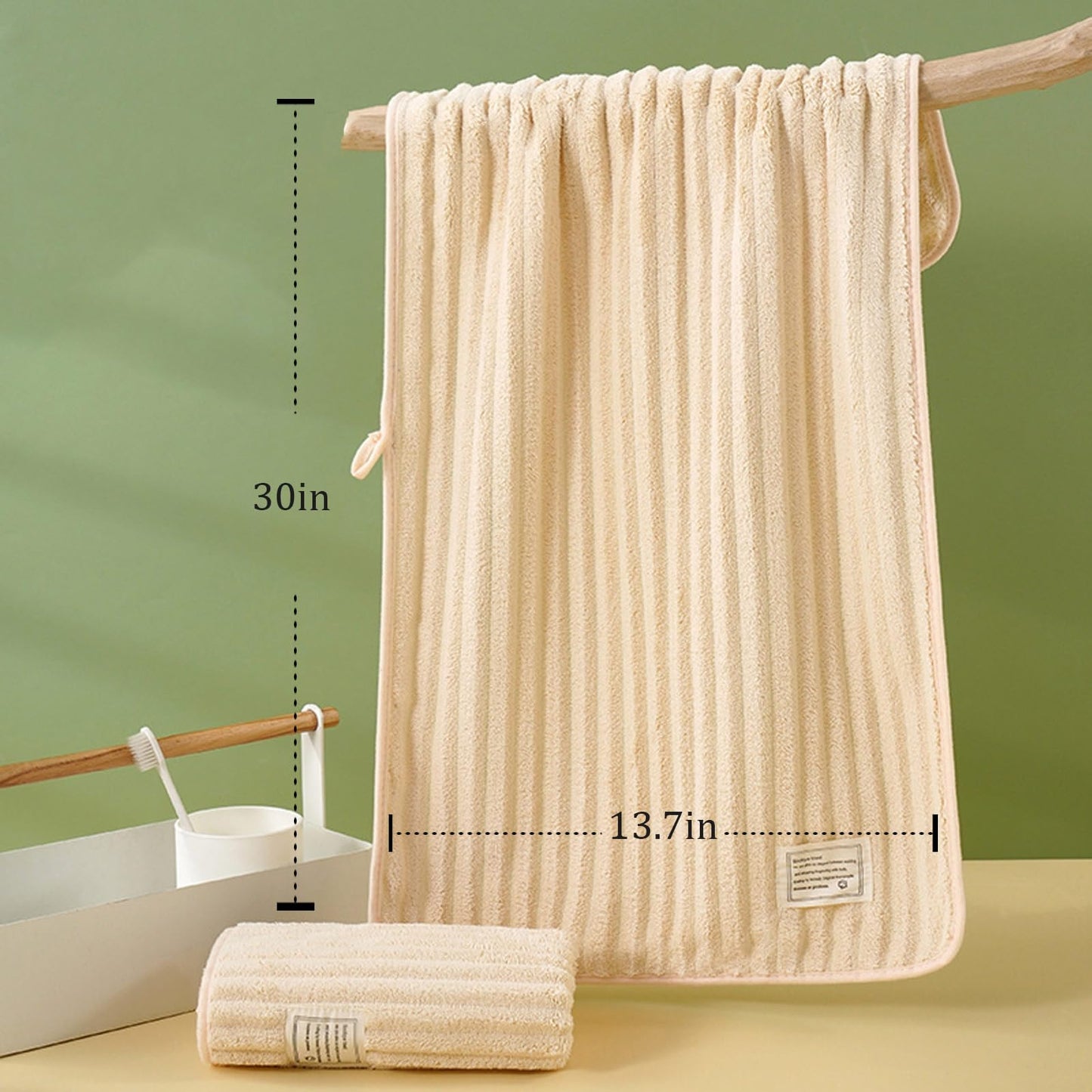 Wovella 5 Piece Hand Towel Set 13.7x30 Inches High Density Coral Fleece Soft Absorbent Bath Towels Durable Hand Towels