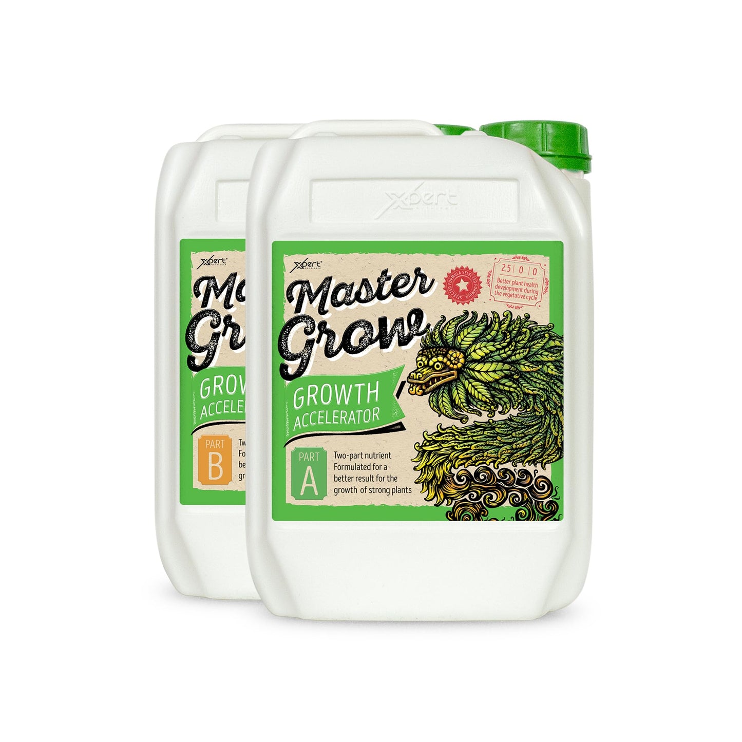 Xpert Nutrients Master Grow A+B (5L) - Basic Growth Fertilizer for the Vegetative Phase of Plants, Universal Plant Food, Liquid Grow Nutrient, Indoor
