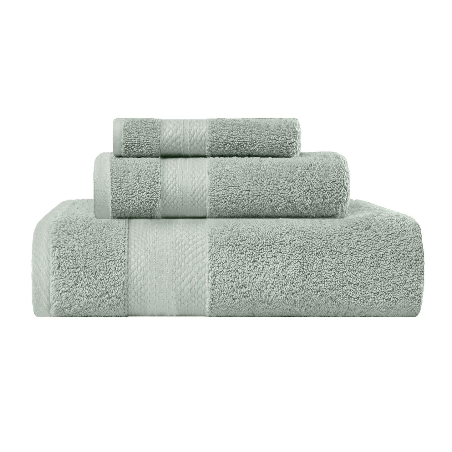 Superior Turkish Cotton 3-Piece Towel Set, Assorted Towels for Home, Bathroom Essentials, Bath, Hand, and Face Towel, Soft Plush Hotel Quality