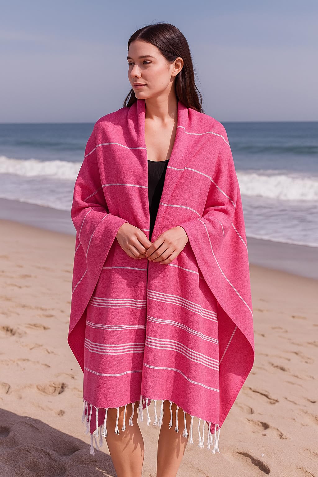 Marry Makes Favors Travel Towel, Outdoor Hammam, Beach towel, Bath Towel, Sports, Sauna Kilt, Thin, Lightweight, Quick-Drying, Anthracite