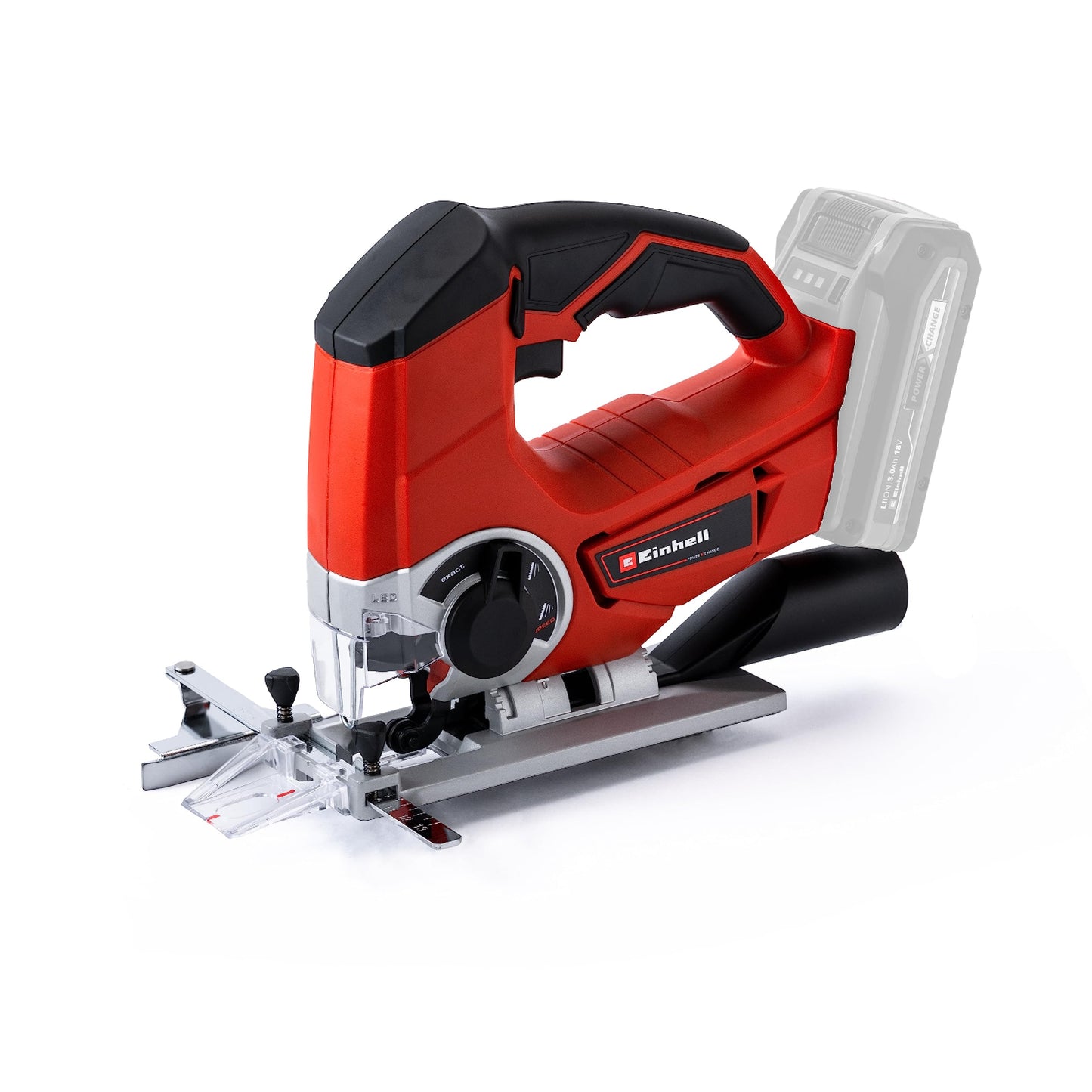 Einhell 18V Cordless Jigsaw with Angle Adjustment, Power X-Change, Battery Powered Electric Saw to Cut Wood, Plastic and Metal (Battery Not Included)