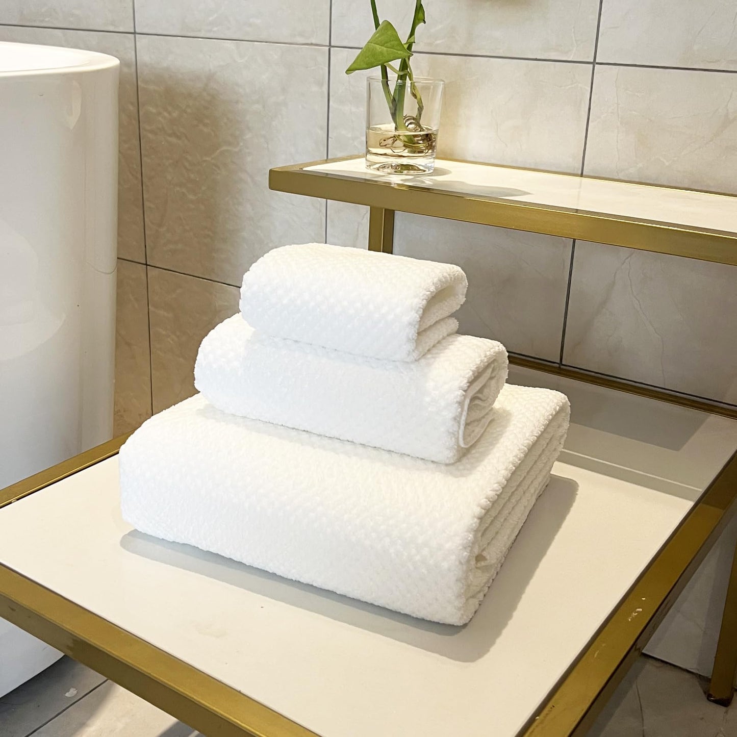 YTYC Towels,29x59 Inch Extra Large Bath Towels Set of 6 Quick Dry Super Soft Microfiber Towels for Bathroom 2 Bath Towels 2 Hand Towels 2 Washcloth