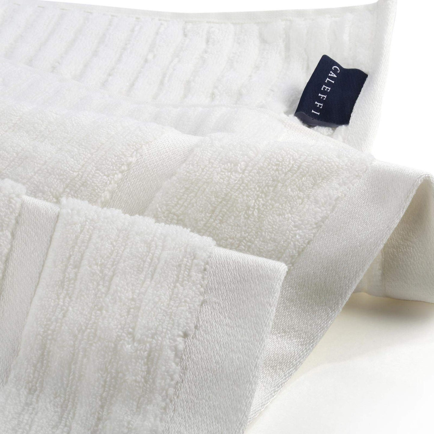 Caleffi Stripe Guest Towel, Cotton, Cream, Standard, 73856