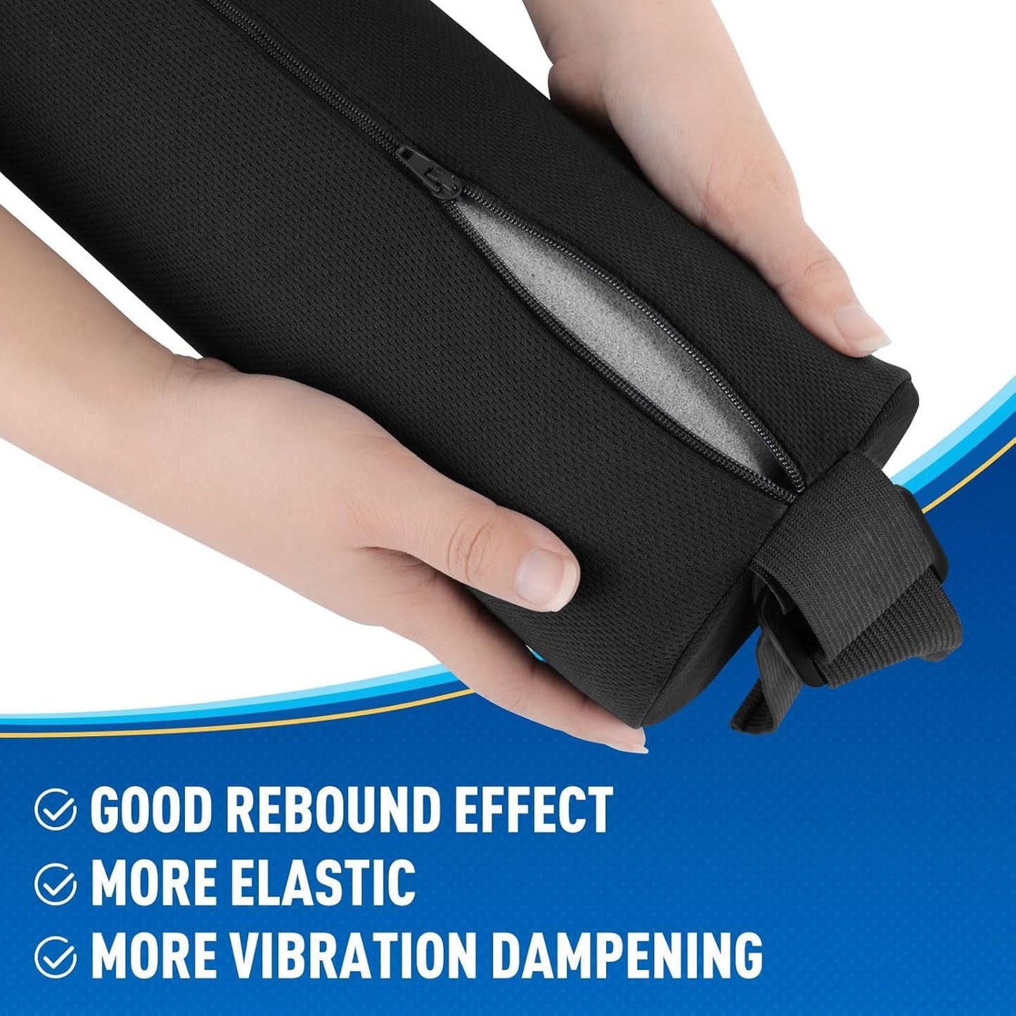 Lotusland Lumbar Roll Pillow for Lower Back Pain Relief – Memory Foam Lumbar Support Pillow with Washable Cover & Elastic Strap