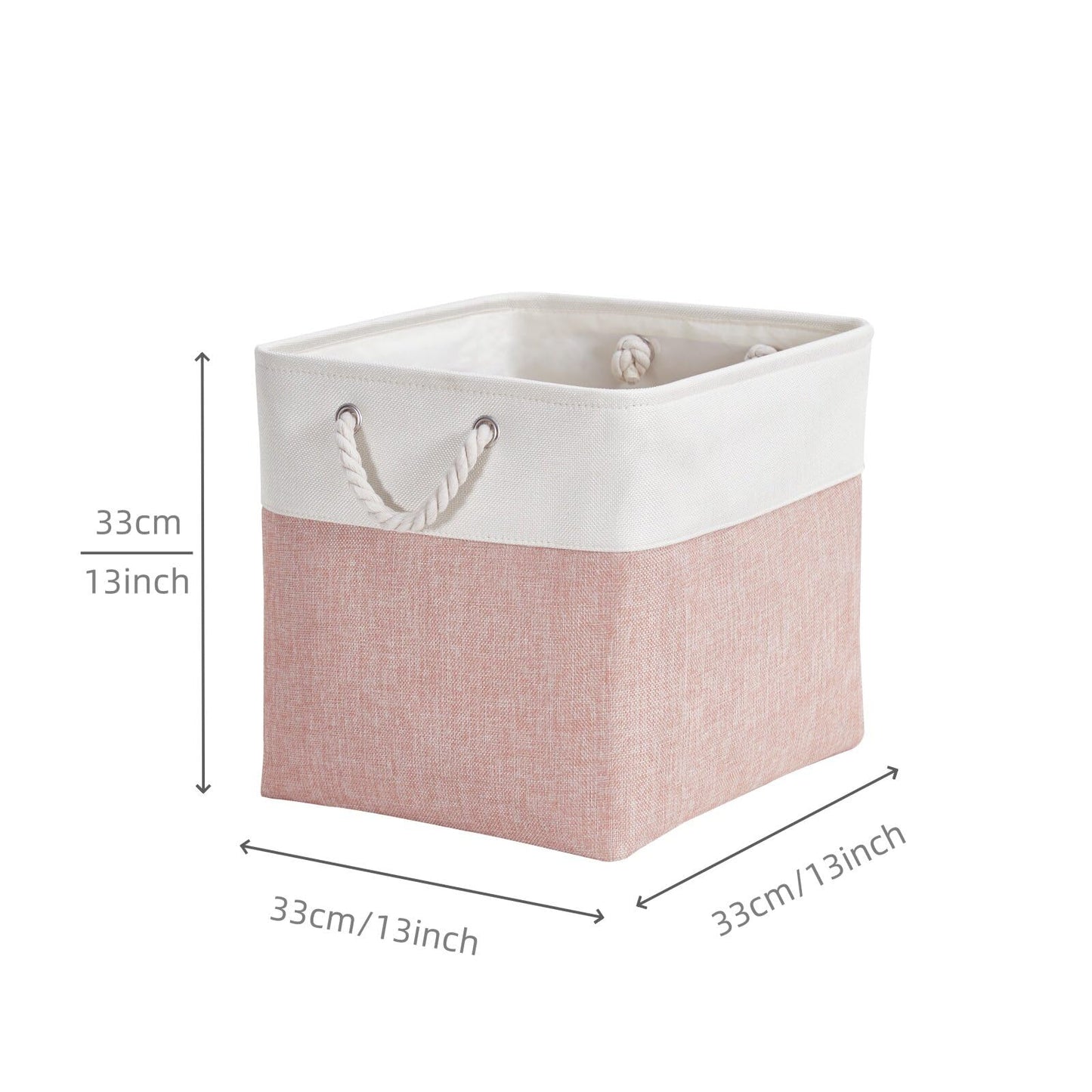 Mangata Fabric Storage Baskets, 33x33x33cm Cube Storage Unit Boxes Storage Boxes for Organizing Clothes Shelf Nursery Home Closet