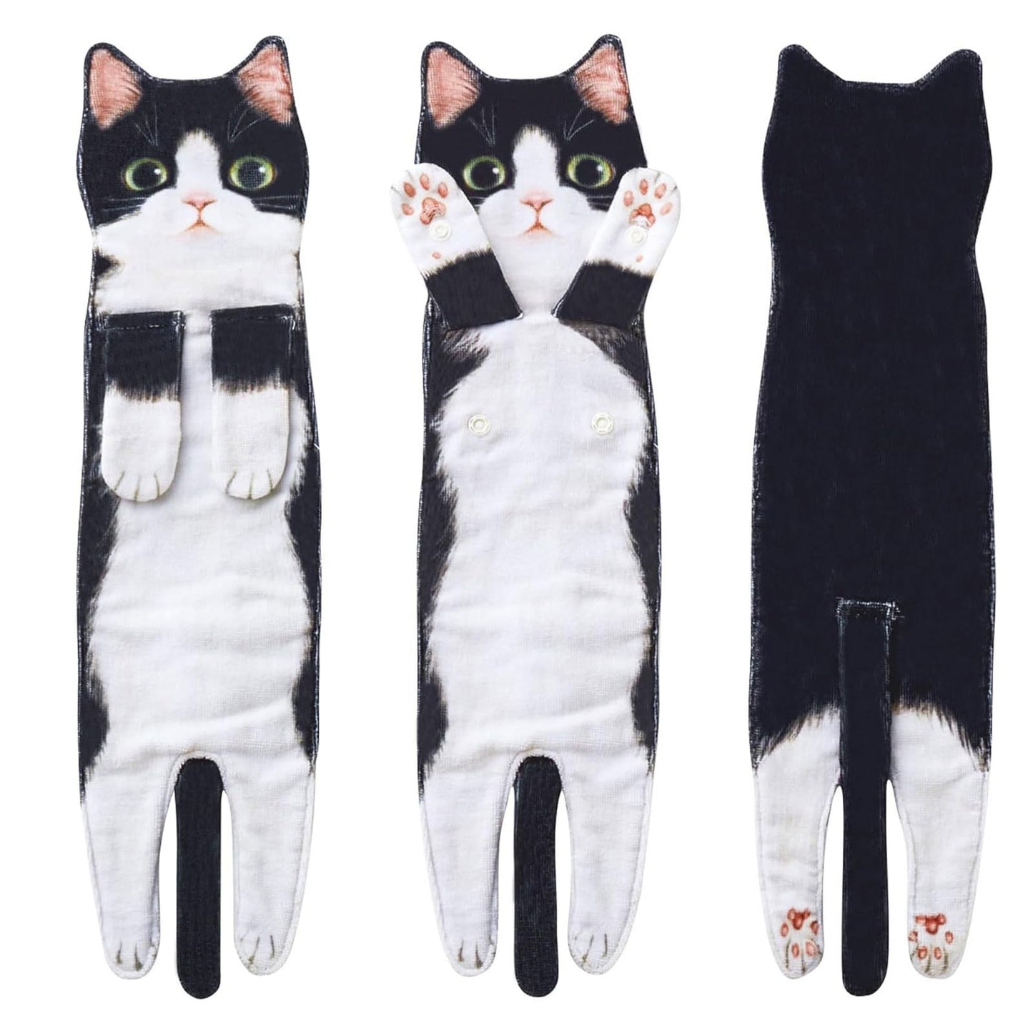 GWAWG Cat Funny Hand Towels,Cute Bathroom Kitchen Towels,Decorative Hanging Kitchen Towel,Cat Gifts for Cat Lovers,Gifts for Women Mum Christmas