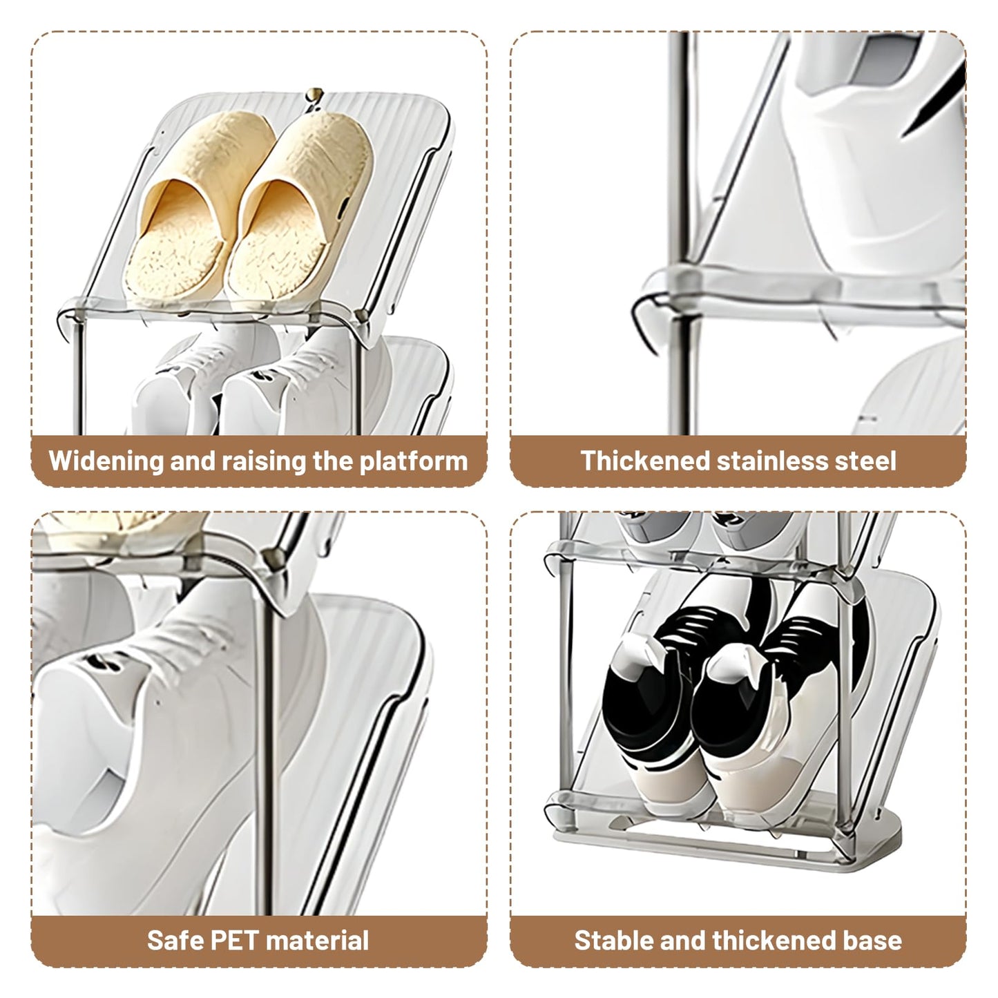 Narrowt Shoe Rack, Slim Shoe Storage Cabinet, Small Corners and Nooks