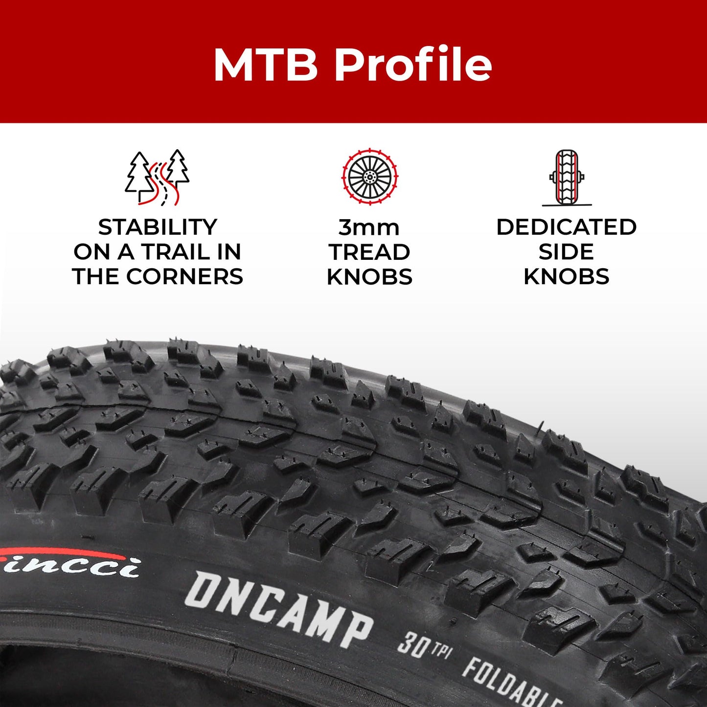 Fincci 27.5 MTB Tyres 27.5 x 2.10 | Foldable Set with 2x Inner Tubes Schrader | 30 TPI | Bicycle tires 54-584| For Mountain, Electric & Hybrid Bikes,