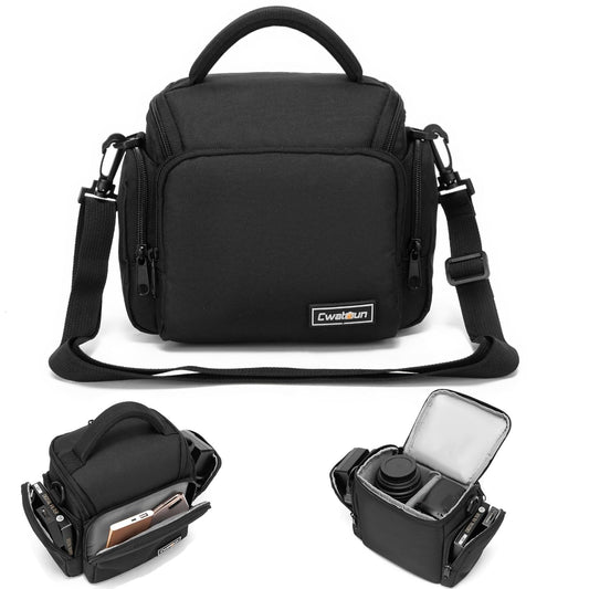 Cwatcun Camera Bag, SLR Cameras Case, Sling Crossbody Compact Camera Single Bag Case Compatible for Canon Nikon Sony SLR DSLR Mirrorless Cameras and