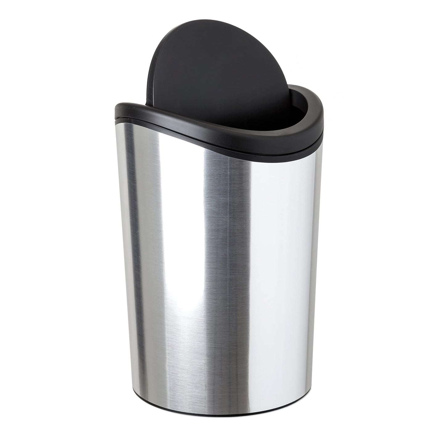 TATAY Bathroom Swing-Top Bin, 6 L, Compact Modern Design, 19 x 19 x 28 cm
