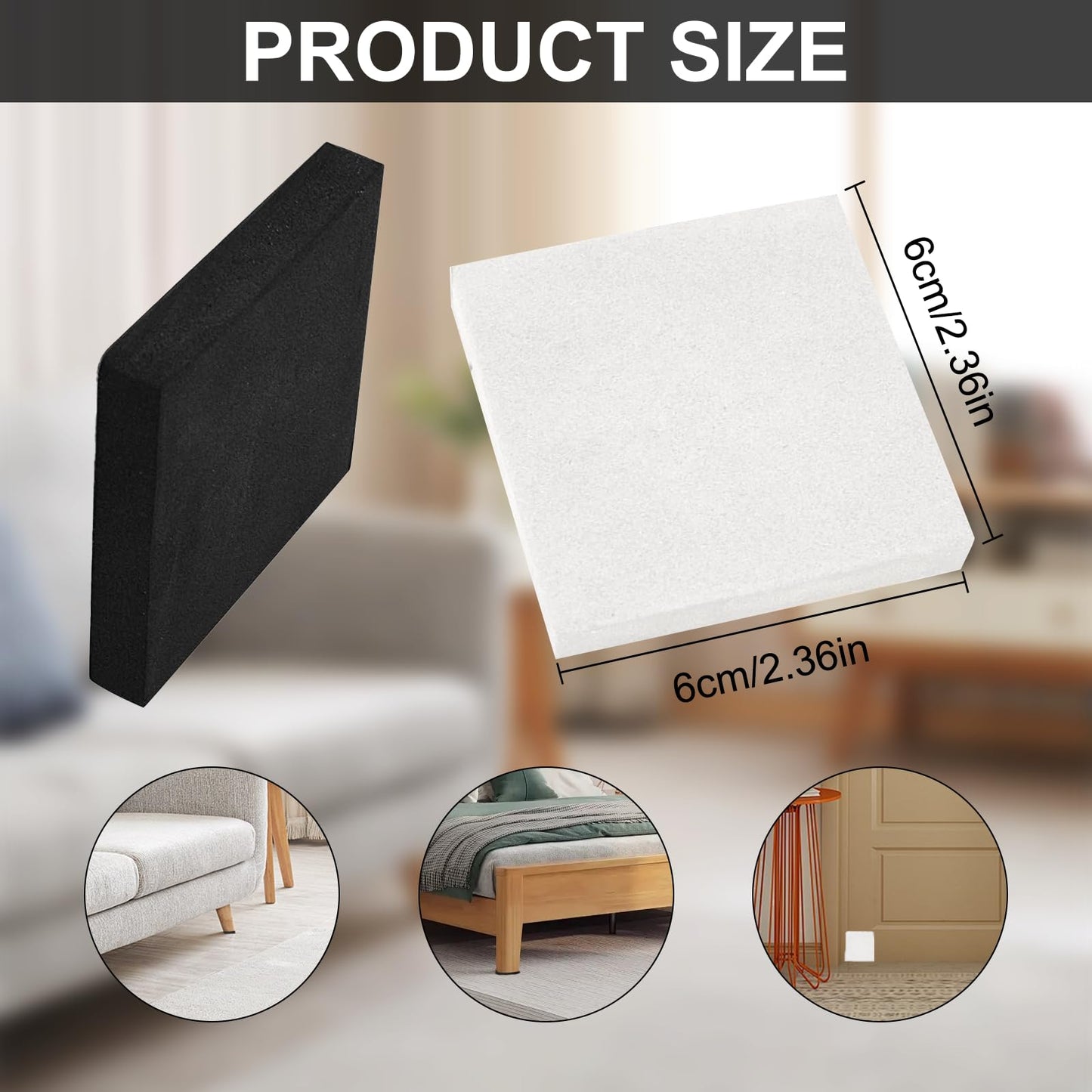 Furniture bed Headboard Stoppers, 10 PCS Self Adhesive EVA Foam Anti Shake Fixers for Wall Beds