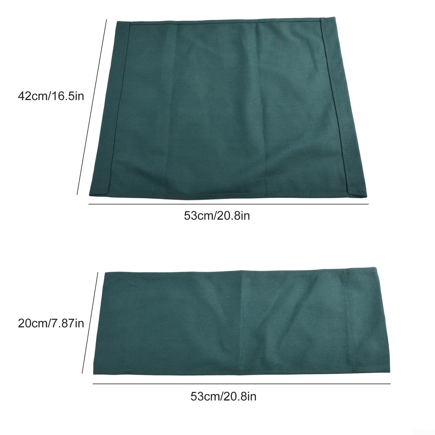 2Pcs Director Chair Covers Movie Chair Canvas Cover Replacement Covers Kit For Folding Director Chair Dark Green 20CmX53cm/53cm X 42Cm