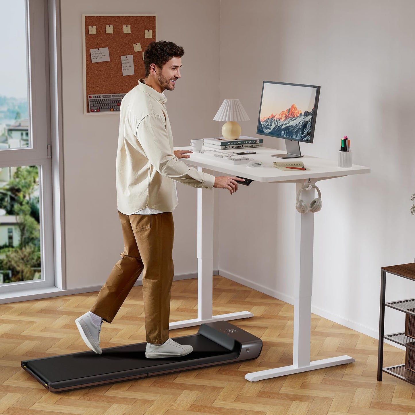 WALKINGDESK Electric Standing Desk, 100 x 60 cm, White