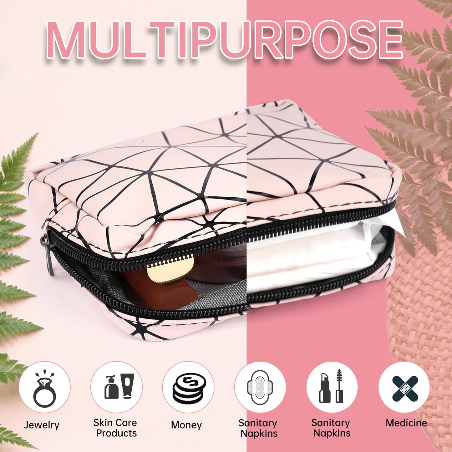 3 Pcs Sanitary Pad Storage Bag, Portable Sanitary Towel Holder Reusable