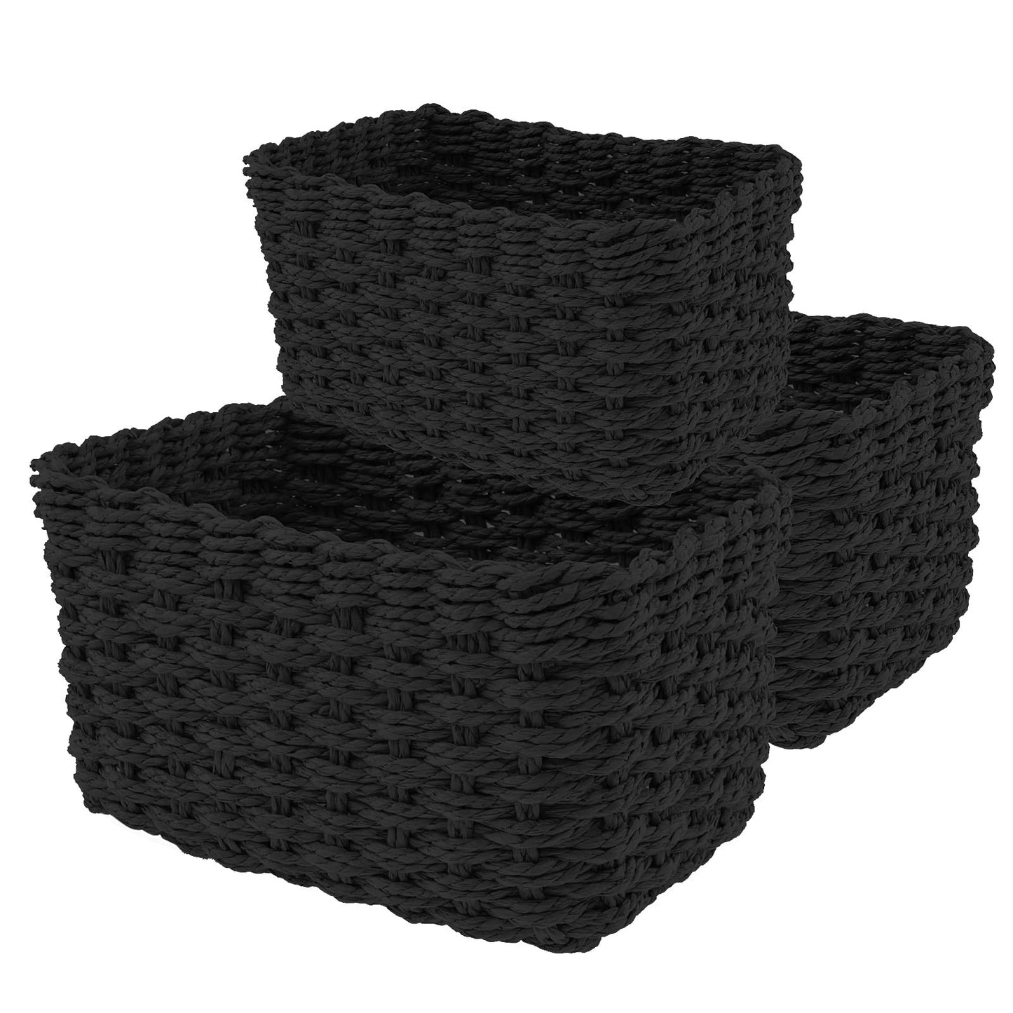 Storage Baskets 3 Pcs Woven Storage Basket Bathroom Baskets Toiletries