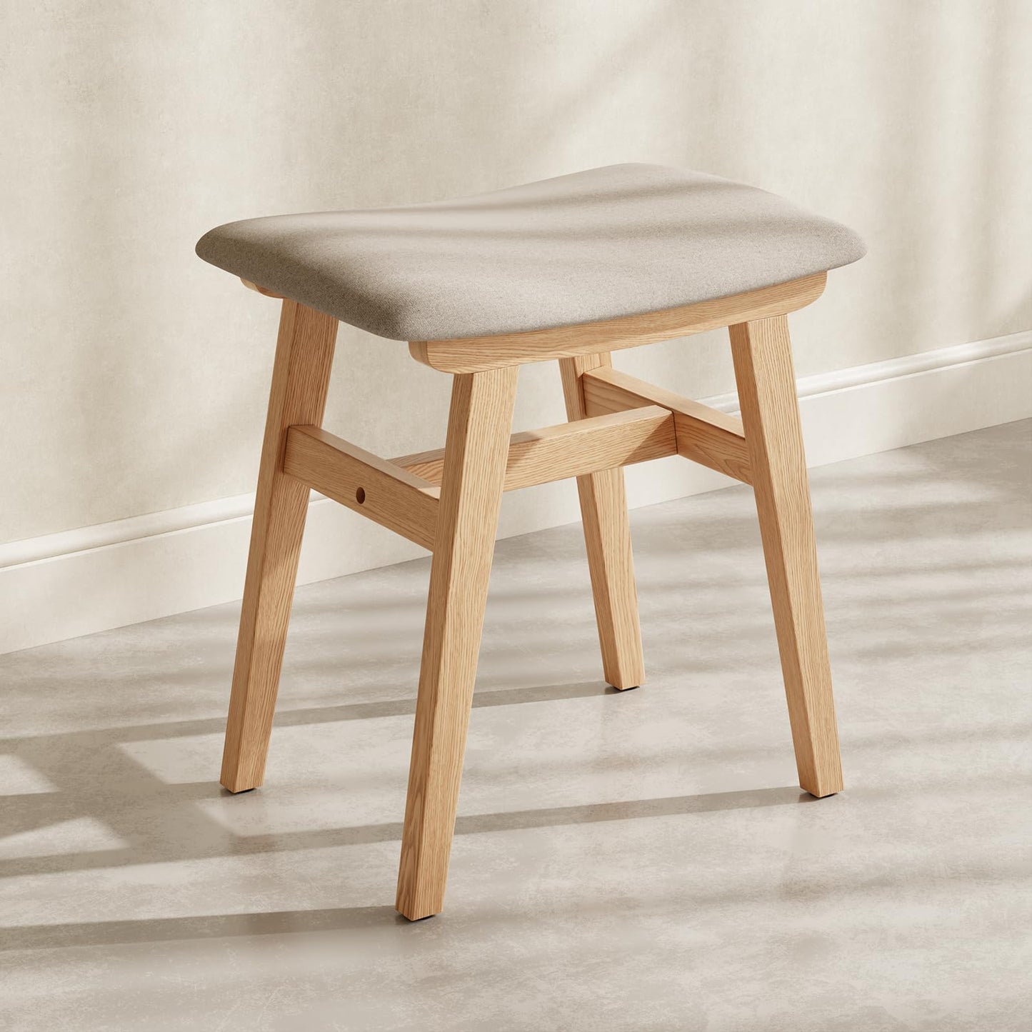 YQJJGL Dressing Table Stool Comfortable Vanity Stool Simple Padded Stool Chair for Makeup Desk Easy-To-Install Bedroom Chair Stool Suitable for