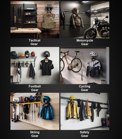 OneTigris Motorcycle Helmet Holder Wall Mount, Heavy Duty Gear Rack