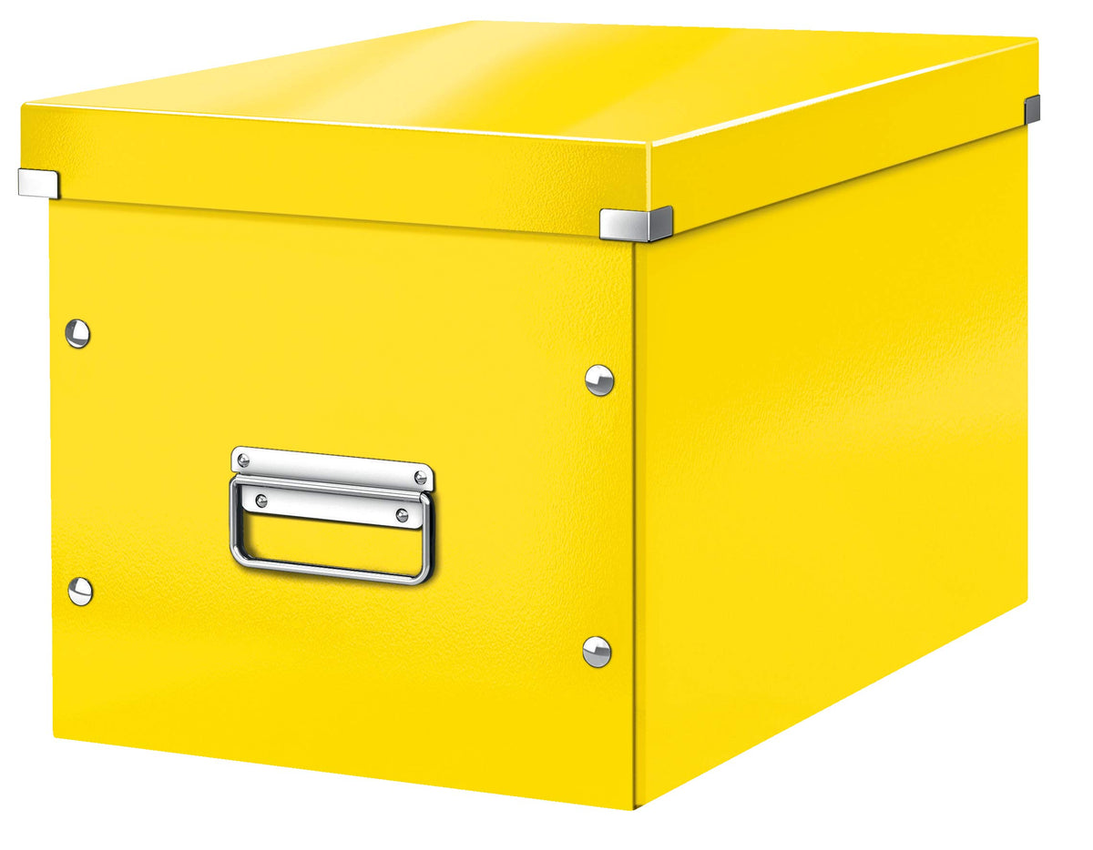 Leitz Large Storage Cube, Yellow, Click and Store Range, 61080016