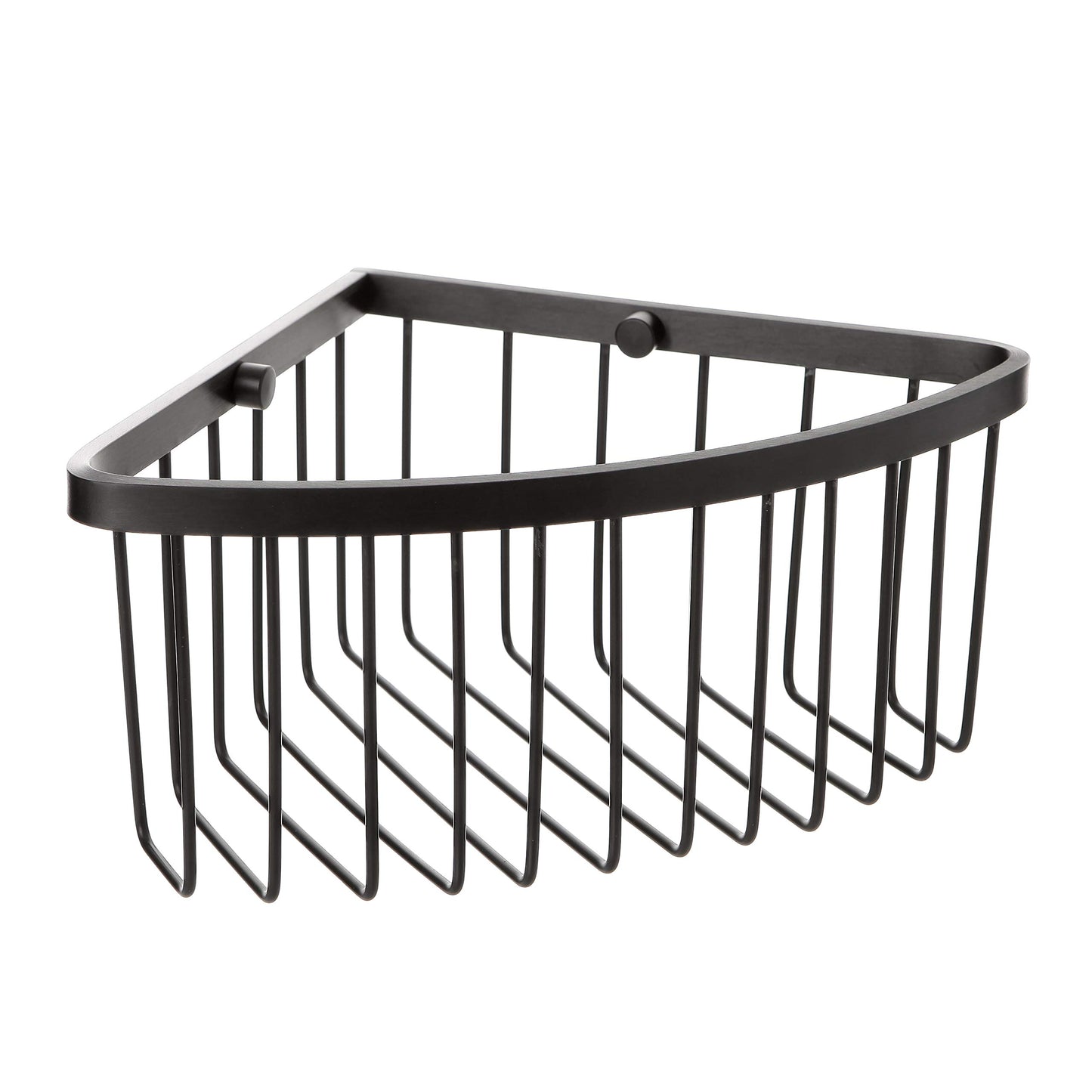 TATAY - Large corner shower basket. Black aluminium. Dimensions 20 x 11.5 x 20cm