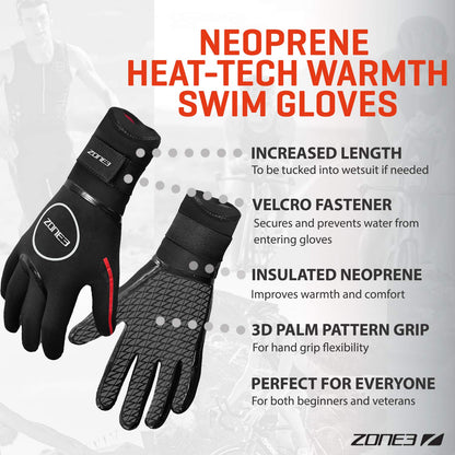 ZONE3 NEOPRENE HEAT TECH GLOVES L