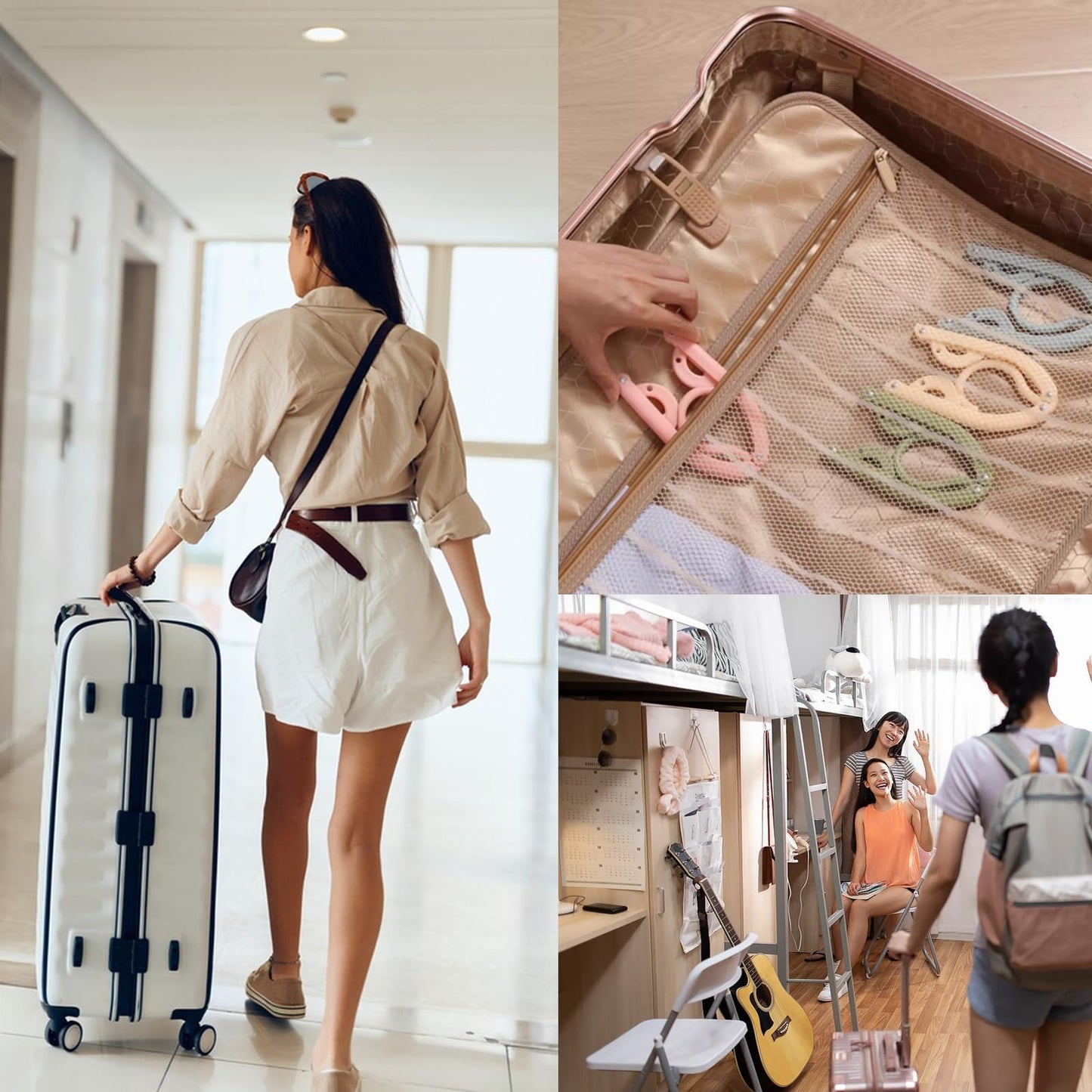 25 Pcs Travel Coat Hangers Adults Portable Folding Plastic Camping Hotel