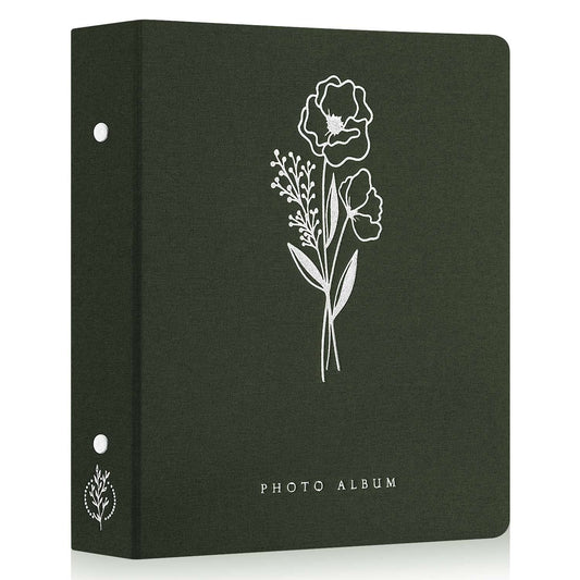 Lanpn Photo Album 6x4 Slip in, Linen 400 Pockets Photo Albums Holds Portrait Only 10x15cm Picture Green