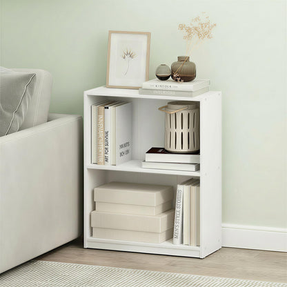 Furinno GRUEN Book Shelf, 2-Tier Small Bookshelf, Bookcase with Open Shelf, 21.1 x 55.4 x 68.6 cm, for Organization and Storage, for Living Room