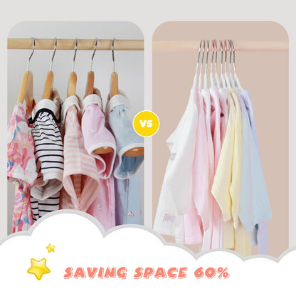 MangoKit White Baby Velvet Hangers Non-Slip Kids Coat Hangers 30 Pack