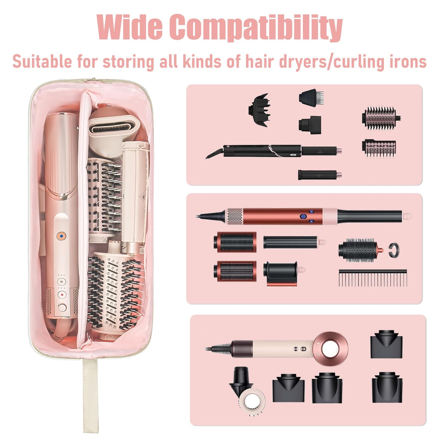 Rodison Travel Storage Bag Compatible with Dyson Supersonic Hair Dryer