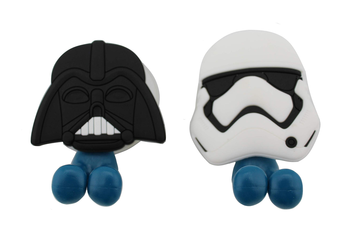 Finex 2 pcs Set Star Stormtrooper Head Toothbrush Holders with Suction Cup for Wall in Bathroom at Home Darth Vador