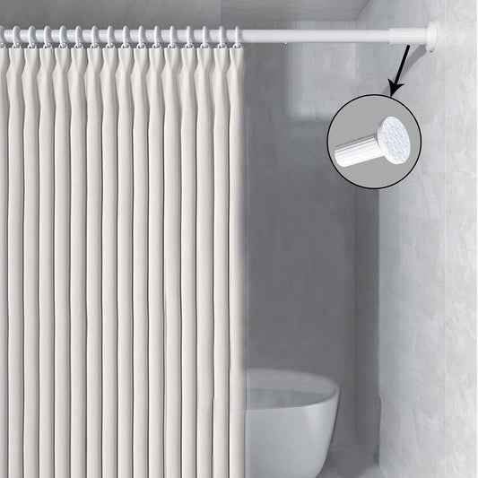 328cm-377cm Long Tension Curtain Rod, No Drilling Extendable Stainless Steel Curtain Pole for Windows and Bathroom,Telescopic Shower Curtain Rod, Room
