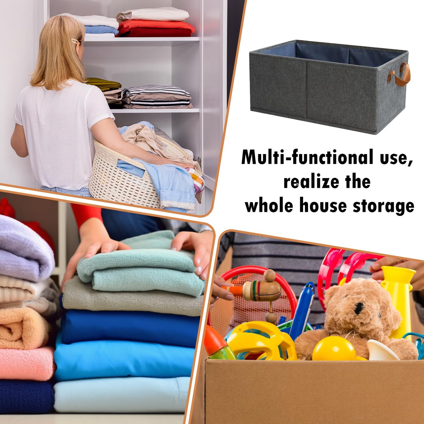 arrderly 2 Pack Foldable Drawer Clothes Storage Boxes Jeans Storage Organizer, for Trousers, Jeans, Jumper, Tshirt, Bras, Clothing Storage Organiser