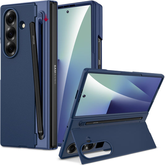 Miimall for Samsung Galaxy Z Fold 7 Case with S Pen, [Built-in Screen Protector] [Foldable Stand] [Military Grade Drop Protection], Hard Slim Heavy