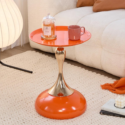 Sleek Hourglass Side Table - Stylish Modern Design Perfect for Living Rooms, Cafes, Dining Areas, Bedrooms, and Outdoors - Chic Decorative Accent