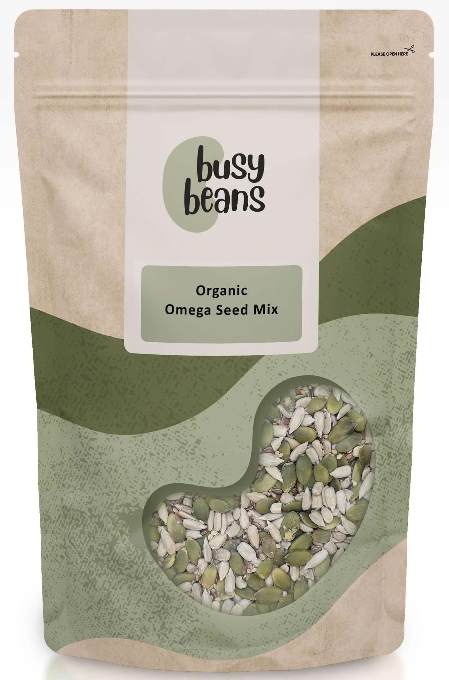 Organic Omega Seed Mix (1kg) | 4 Seed Blend | High Fibre | High Protein | Certified Organic | by Busy Beans Organic
