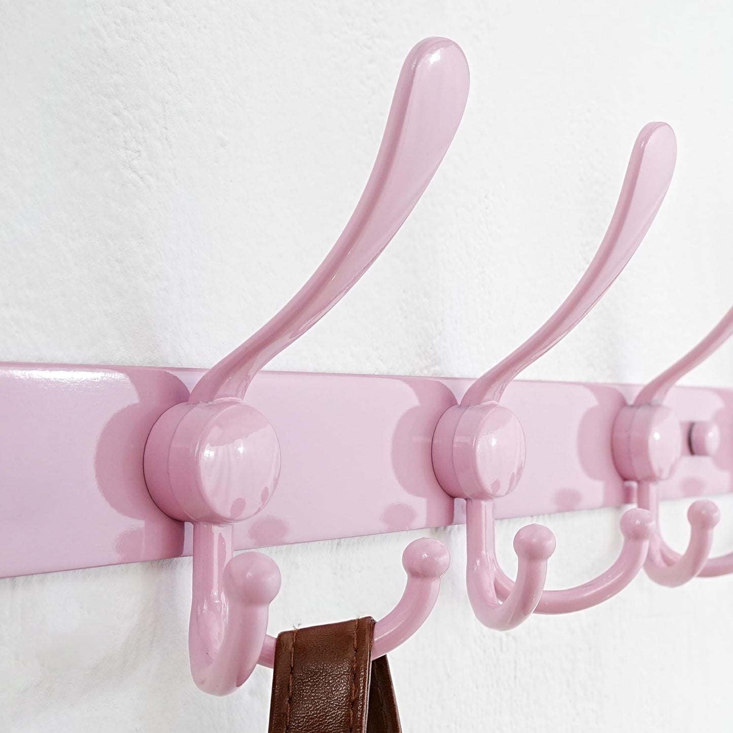 Dseap Coat Rack Wall Mount - 96cm Long 10-Tri-Hooks Heavy Duty Coat Hanger Rail Wall Hooks for Hanging Coats Hats Clothing Clothes Purse Mudroom