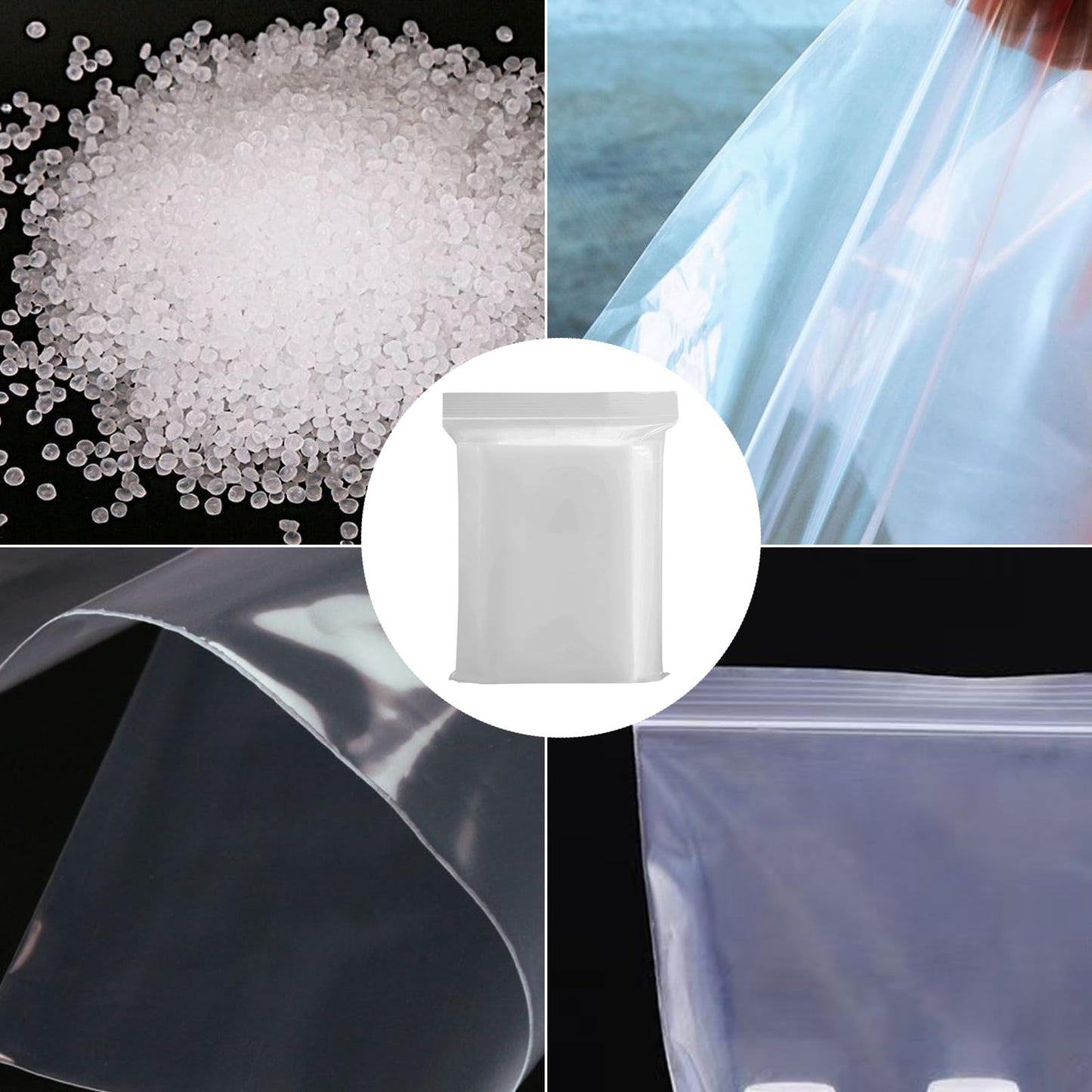 HIGA-JKL Resealable Clear Plastic Ziplock,Clothing Storage,Large Resealable Clear Plastic,Grip Seal Bags,Press Seal Bags,20Pcs （No Hole）