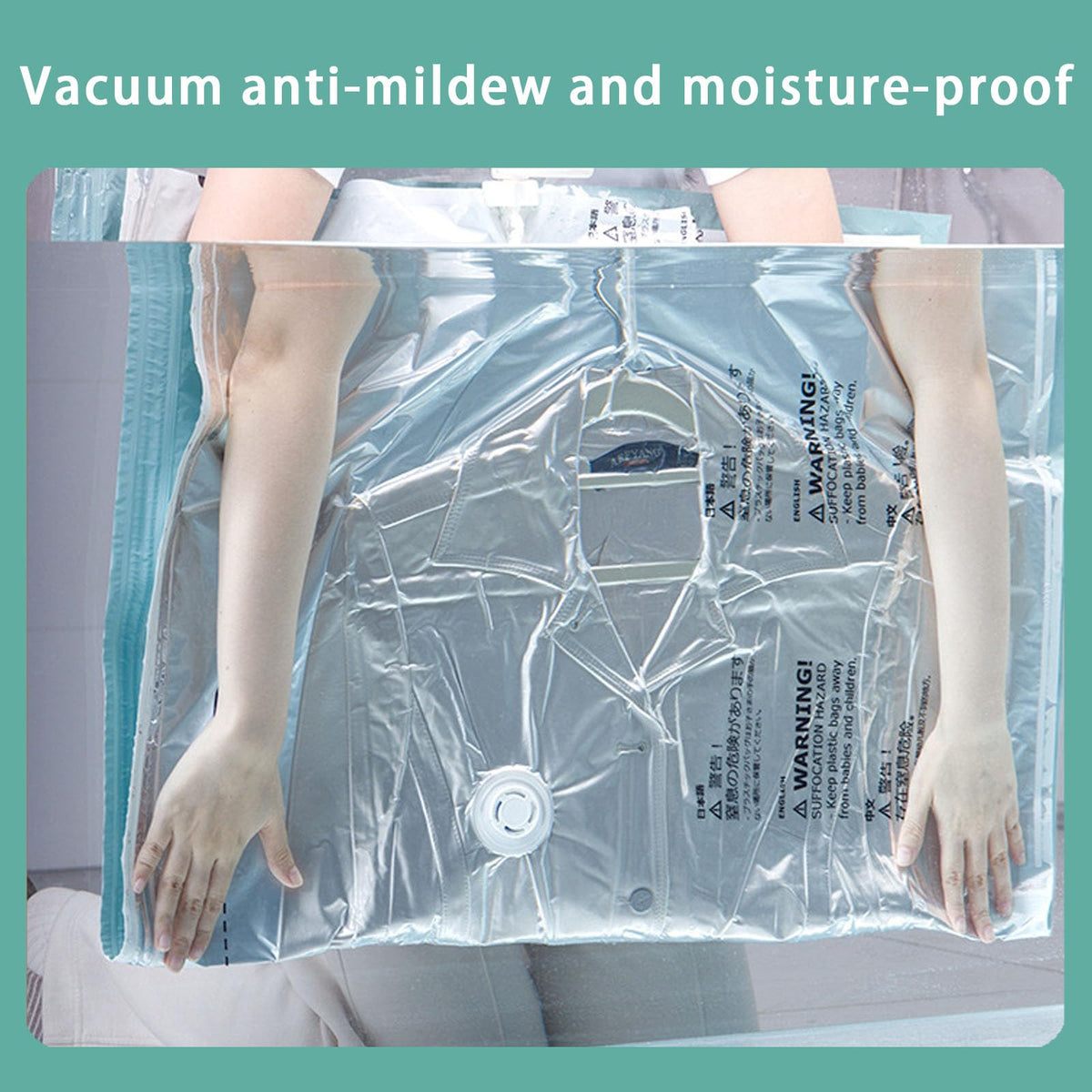 Vacuum Storage Bags, No Pump Required 2, 3D-1, XL