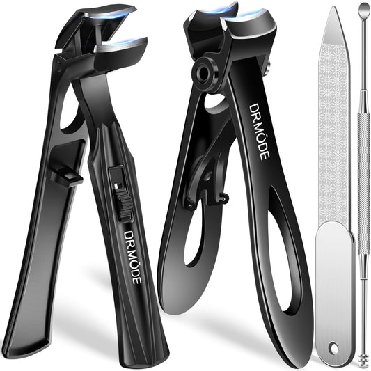 Toenail Clippers for Thick Toenails for Seniors, Angled Head Long Handled Toe Nail Clippers for Men with Wide Jaw Opening, Heavy Duty Large Finger