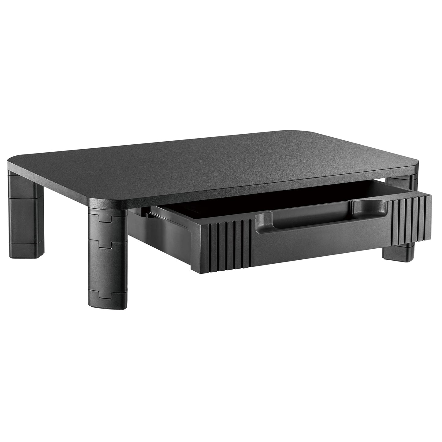RICOO Monitor Desk Top 48 x 10 x 30 cm Black Screen Riser with Drawer - WM9
