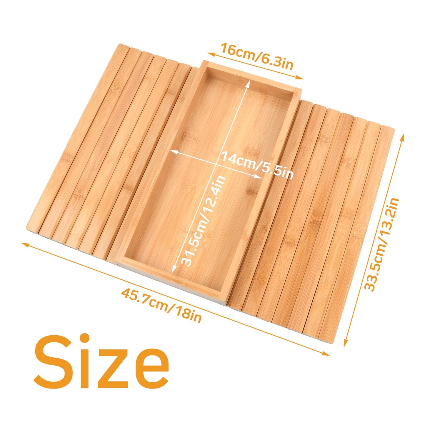 Pagezol Bamboo Sofa Arm Tray, Flexible Wooden Armrest Tray, Eco-Friendly, Anti-Slip, Foldable Couch Armrest for Drinks, Snacks, Remote Control