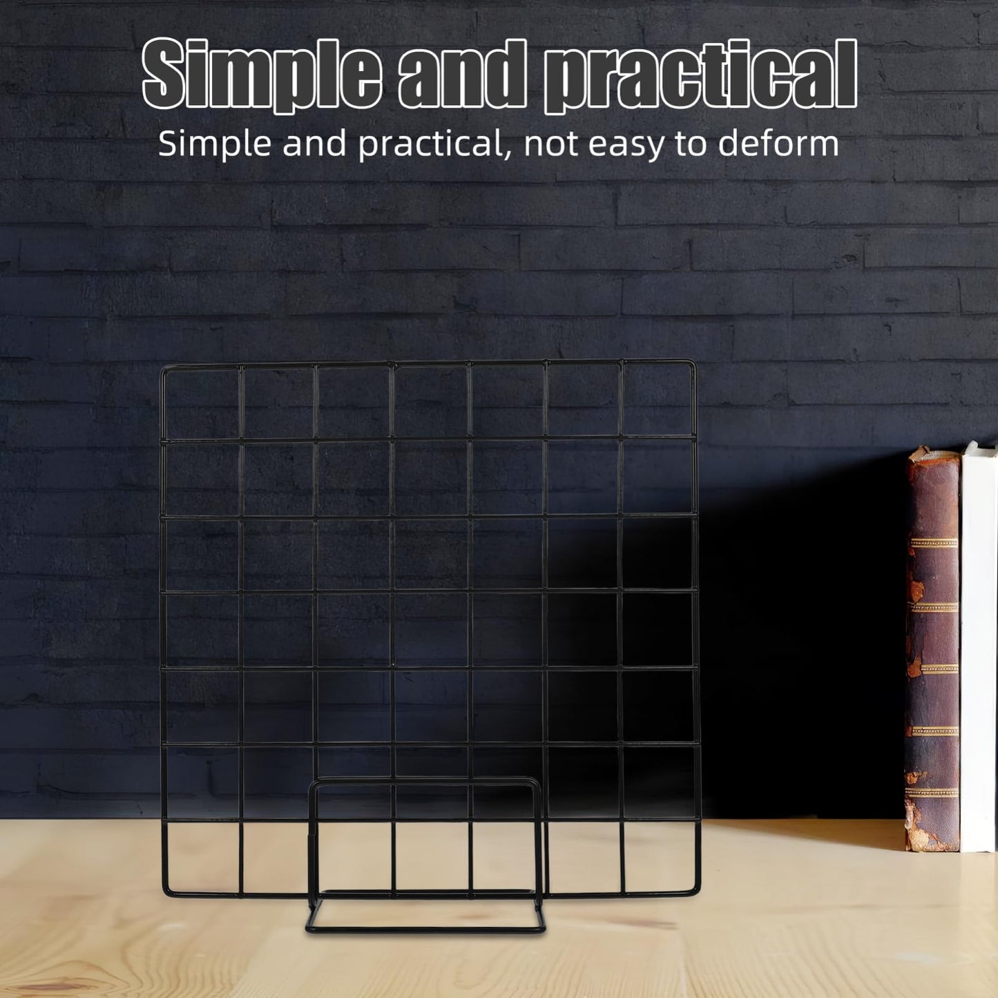 ABOOFAN Desktop Grid Photo Display Metal Wire Notice Board Grid Panel Picture Display Portable Memo Board for Tabletop Wall