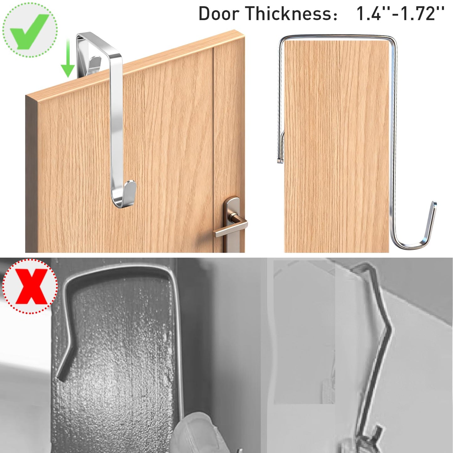 Over the Door Shoe Organiser, 40 Pocket Hanging Shoe Holder for Bedroom