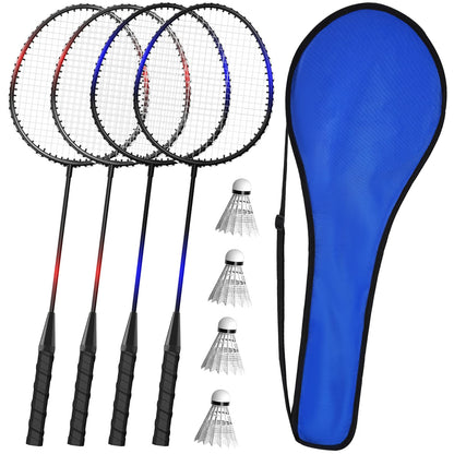 Keehoo Badminton Rackets Set of 2/4 for Adults Kids Family Garden Sports,Beach Camp Games,Including Racquets,Shuttlecocks & Carry Bag