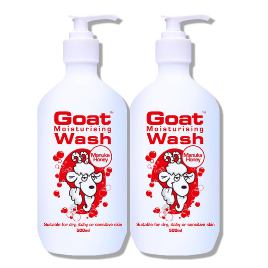 Goat Milk Soap Moisturizing Body Wash Value Duo Pack 16.9 oz - Body Wash to Revive your Skin - Manuka Honey