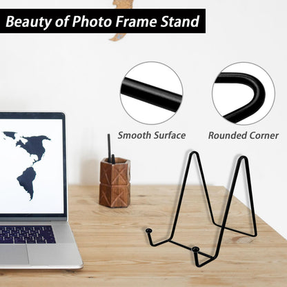 XHMAXE 6 Inch Metal Plate Display Stands Tabletop Holders 2 Pack