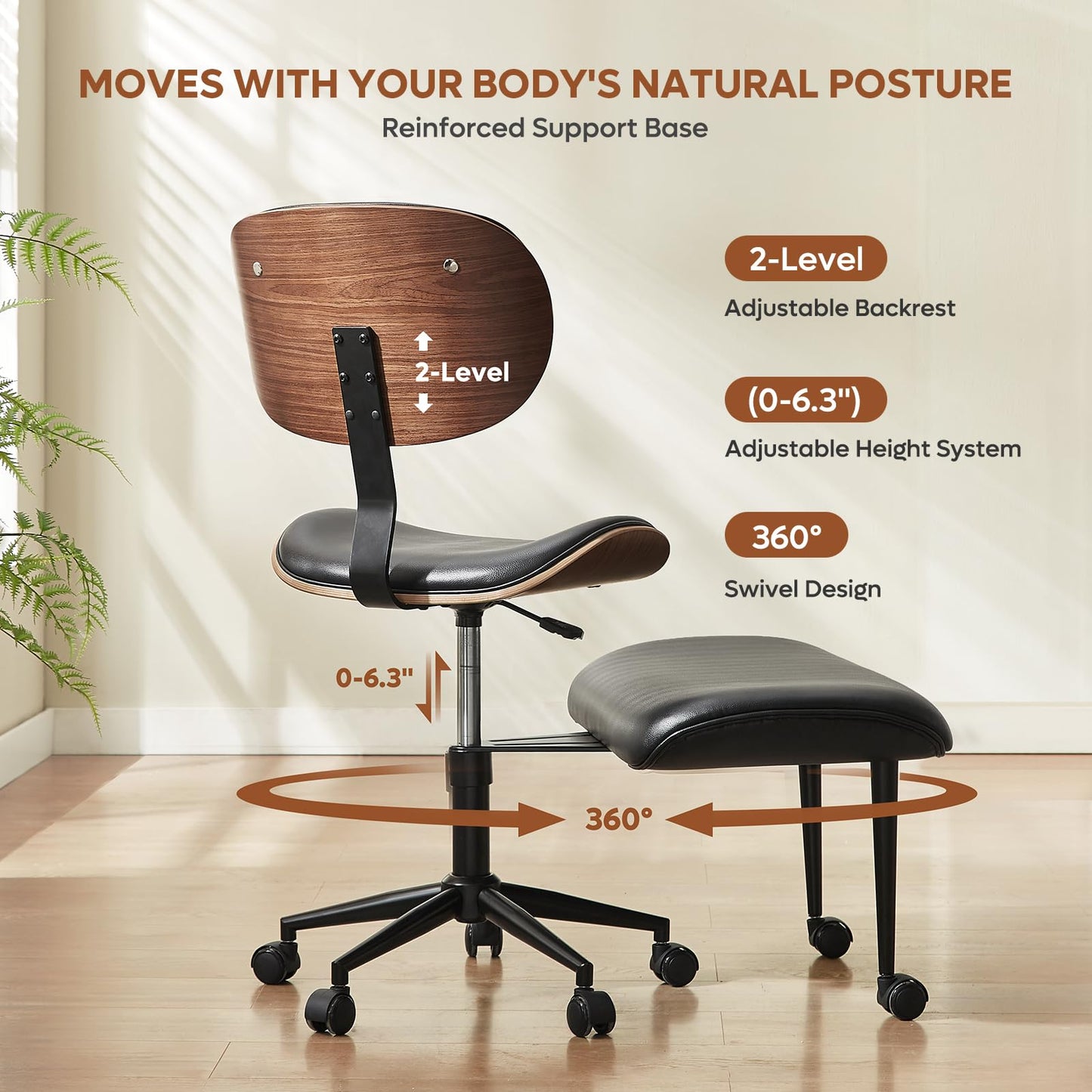Bestier Cross Legged Office Chair, Criss Cross Chair with Adjustable Arms, 135° Reclining Velet Executive Chair with Wheels