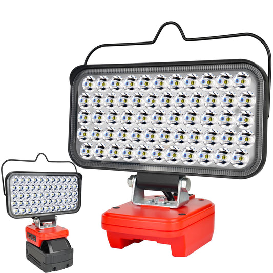 Cordless LED Work Light for Milwaukee M18 18V Battery, Portable Flood Lights 174W Spotlight Compact Lighting 10800LM with Type C & USB Fast Charging