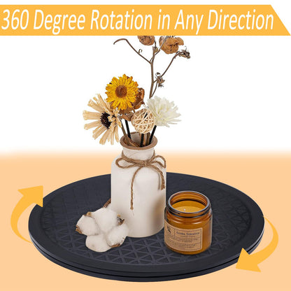 Cinvo Turntable Rotating Caster Spinner Non Skid Lazy Susan Heavy Duty 360˚ Rotating Swivel Stand for Model Base/Potted Plants/TV/Monitors/Craft